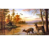 ClassicJP 1000 Piece Jigsaw Puzzle Animal Elk For Adult Friend