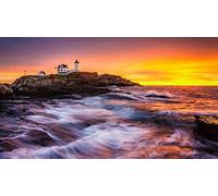 ClassicJP 1000 Piece Jigsaw Puzzles Lighthouse On Rocks Sea For Adult Gift