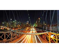 ClassicJP 1000 Piece Puzzle Jigsaw Puzzles New York Rush Light City For Adult Kid