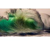 ClassicJP Jigsaws Puzzle 1000 Piece Puzzles Green Ocean Wave For Kids Adults Festival Gift
