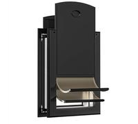 [Classicmacher] Heavy Duty Dog Door with Double Sliding Lock Panel, Aluminum Large Doggie Door for Exterior Door, Magnetic Double Flaps Dog Door for L arge and Medium Dog Up to 100 Lbs (Large,Black)