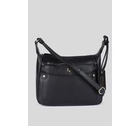 'Classico Napoli' Real Leather Top Zip Crossbody Bag Ashwood Leather Black One Size