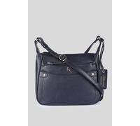 'Classico Napoli' Real Leather Top Zip Crossbody Bag Ashwood Leather Navy One Size