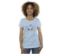 Classics Marie Face Pocket Cotton T-Shirt Disney Baby Blue L