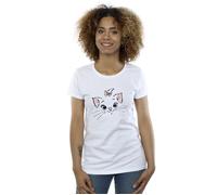 Classics Marie Face Pocket Cotton T-Shirt Disney White L