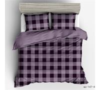 Classics Plaid Duvet Cover Geometry Stripe Bedding Set for Kids Boys Girls Teens The Modern Concise Style Comforter Set for All Seasons Soft Bedroom Decor 3 Pieces (Colour 10,Double:200x200cm(3Piece))