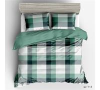 Classics Plaid Duvet Cover Geometry Stripe Bedding Set for Kids Boys Girls Teens The Modern Concise Style Comforter Set for All Seasons Soft Bedroom Decor 3 Pieces (Colour 6,Double:200x200cm(3Piece))