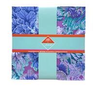 Classics Plus Royal 10 Inch Charm Pack (42 Pieces) by Kaffe Fassett Collective for FreeSpirit (FB610GP.Royal)