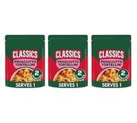 Classics Prosciutto Tortellini Pasta Ready Meal, 250g, Serves 1, Cooked Egg Pasta with Cured Ham Filling and Tomato Sauce,Pack Of 3