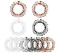 Classicseali 12 Pack Zig Zag Hair Band,Full Circular 90s Comb Headband,Zig Zag Headband,Flexible Plastic Circle Tooth Headbands for Woman,Girls(Black,Brown,White)