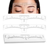 Classicseali 120PCS Brow Stencils,Disposable Eyebrow Stencils, Viscosity Eyebrow Templates for Women, Comfortable and Durable, Soft and Skin-Friendly, with Scale,for Different Eyebrow Shapes, White
