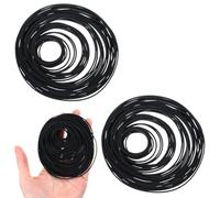 Classicseali 150pcs VCR Belt,Black Rubber Cassette Drive Belts, Record Player Belt Replacement 20-120mm, Repair Hybrid Flat Replacement CD Drives Belts, for DVD CD LD VCR Repeater Drive 1mm Width