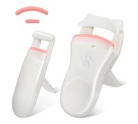 Classicseali 2pcs Eye Lash Curlers, ABS Material Portable Eyelash Curler for Travel, Lightweight Professional Mini Lash Lift Tool with Corner Curler for Kids Eyelashes, Long-Lasting Curling, Beige