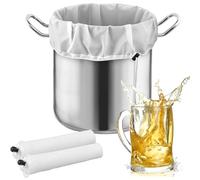 Classicseali 3pcs Brew Bags, 40 X 28cm Nylon Jelly Bag for Jam Making, Cheese Cloth Bag for Straining with Adjustable Drawstring for Home Brewing Hops Grains Fruit Wine Beer Making Brew