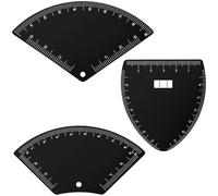 Classicseali 3PCS Eyebrow Mapping, Reusable Brow Ruler, Stainless Steel Eyebrow Ruler Mapping, for Perfect Eyebrow Design, Ideal for Microblading and Daily Makeup, for Women and Men, Black