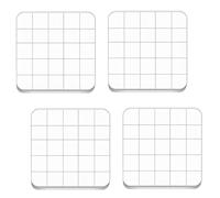 Classicseali 4PCS Acrylic Stamp Block, Square Acrylic Blocks for Stamping, with Grid Lines, Clear Stamp Block, for DIY Crafts, Scrapbooking, Card Making, Decorations and Stamping Projects
