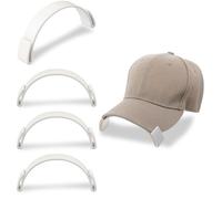 Classicseali 4pcs Hat Bender Brim, Durable Hat Curver Tool, Reusable Hats Brim Shaper, Hats Bending Tools, Men's Accessories, for Most Baseball Caps, Visor Shaping, White