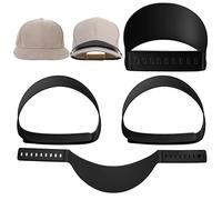 Classicseali 4pcs Hat Curver Tool, Easy Snap Hat Bill Shaper, 9 Adjustment Ranges, Plastic Hat Bender Brim, Suitable for All Types of Cap Brims, Including New Age Caps and Baseball Caps, Black