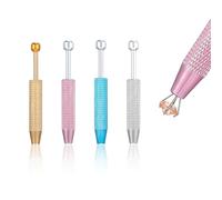 Classicseali 4PCS Piercing Ball Grabber, Stainless Steel Four-Claw Piercing Assistant Tool, Piercing Assistant Pen, for Electronic Components, Diamond, Pearl, Gemstone Picking, 4 Colors