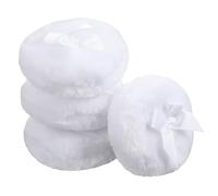Classicseali 4pcs Powder Puff for Talcum Powder, 3.5In Body Powder Puff, Soft Washable Reusable Large Powder Puff for Body Powder, Loose Powder Puffs Wet Dry Makeup Tool for Baby & Kid & Adult, White