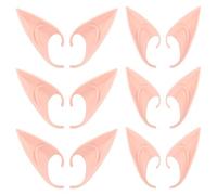 Classicseali 6 Pairs Elf Ears Adult, Elf Ear,Lightweight and Durable, Reusable Hobbit Ear, for Cosplay Fair Costumes, Halloween Parties, Christmas, Birthday, Movie Shooting