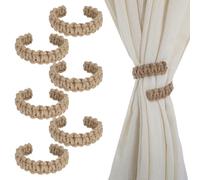Classicseali 6PCS Curtain Ties,Braided Farmhouse Curtain Tie Backs, Elegant Rustic Curtains Boho Curtains Tieback, for Home Office Bedroom Window