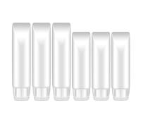 Classicseali 6pcs Empty Travel Bottles for Toiletries, Refillable Clear Plastic Squeezy Travel Bottle, Leak Proof 30ml & 50ml Travel Bottles for Toiletries, Makeup, Shampoo