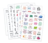 Classicseali 8 Sheets Christian Stickers,Positive Affirmation Stickers, 20 X 15 cm Inspirational Sticker, for Water Bottles Notebooks Album Junk Journal Laptops Phone Cases,2 Colors