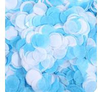 Classicseali 8000Pcs Paper Confetti, White and Blue Confetti, Tissue Paper Confetti for Weddings, Birthday Parties, Festivals, Banquet Decorations, White and Blue