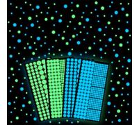 Classicseali 828 Pcs Glow in The Dark Stickers,Glow in Dark Stars with 3D Green and White Dots,Glows in the Darks Ceiling for Kids Bedding Room Birthday Gift Ceiling Decor