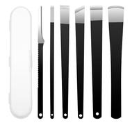 Classicseali Ingrown Toenails Set, Stainless Steel Pedicure Set with Storage Box, Professional Pedicure Tools for Feet, Foot Care Tools for Removing Dead Skin, Pack of 6