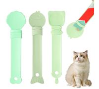 Classicseali Pack of 3 Cat Food Spoons, Cat Squeeze Spoon, Multifunctional, 27 x 6.5 cm Liquid Spoon for Served with Delicious Chicken, Salmon, Tuna, Cheese and Taurine