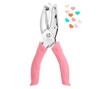 Classicseali Single Hole Punch for Crafts, 5.5mm Pink Durable Small Hole Punch,Custom Holes Punches with Rubber Handle, Small Holes Puncher for Clothing Tickets DIY Craft Labels Scrapbooking Tools