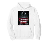 Classified Aliens Exist Glitch Graphic Retro Sci Fi Design Pullover Hoodie