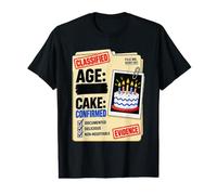 Classified Birthday Cake Funny Case Dossier Value Graphic T-Shirt