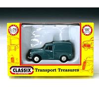 classix blue/green morris minor van 1.76 scale diecast model
