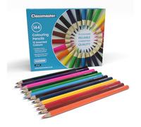 Classmaster Colouring Pencils for Adults & Kids, Assorted Coloured Pencils, Long-Lasting & High Quality Colouring Pencils for Children, Softer Leads for Perfect Colour Laydown, Pre-Sharpened - 144PK