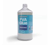 Classmaster White Washable Blue Label PVA Glue 1L Bottle Screw Cap