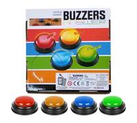 Classroom Answer Buzzers - Game Buzzers with Lights, Sound Effects and Quick Response Buttons, Fun Competition Props, Easy to Use Quiz Game Accessory, Parties School or Play Night Entertainment