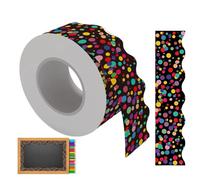 Classroom Blackboard Borders, Colourful Polka-Dot Bulletin Board Sticker, Decorative Bulletin Board Border Stickers, Vibrant Polka-Dot Borders for Classroom Decorations, Teacher Stationery Supplies