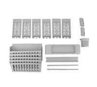 Classroom Bookshelf with Rollers, 6 Tier Large Capacity, Slim Storage Rack - Multifunctional Design, Easy Mobility, Ideal for Classroom and Library Use (Gray)