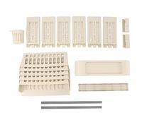 Classroom Bookshelf with Rollers, 6 Tier Large Capacity, Slim Storage Rack - Multifunctional Design, Easy Mobility, Ideal for Classroom and Library Use (Cream White)