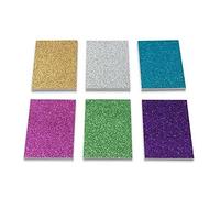 Classroom Capers 12 x Sparkling Glitter Memo Notepads. 6 Stunning Colours