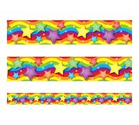 Classroom Capers Rainbow 'n Stars Noticeboard / Classroom Display Borders - 12 metres