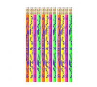 Classroom Capers x 12 Excellent Attendance HB Pencils with Erasers. Perfect Class Gift/Present, party bag filler