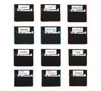 Classroom Chair Pockets - Student Chair Organizer, Name Tag Holder, School Back Storage | Machine Washable Oxford Fabric, Durable 12-Piece Set Classroom Supplies, Book Stationery Tidy Solution