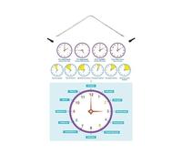 Classroom Clock - Learning Clocks | Educational Educational Clock | Pedagogical Demonstration Clocks | Apprenticeship The Tempebile Decutivible to Learn Deeper Schood