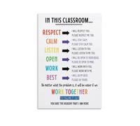 Classroom Decor Expectations Rules Respect Teen Class Decor High School Teacher Educational Chart Poster 12x18inch(30x45cm)