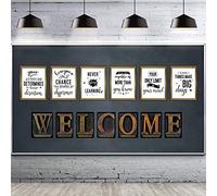 Classroom Decorations, 13pcs Industrial Chic Motivational Bulletin Board Posters for Classroom Decor, Laminated Inspirational Quote Positive Affirmation Poster with Welcome Sign for School Teachers