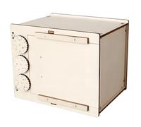 Classroom Demonstration Code Box Project with Wooden Assembly Boards, 3 Rotating Number, and a Front Opening Panel for Study Use Wooden Combination Code Box Project Number Wheel Assembly